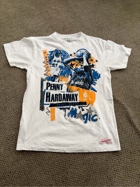 Mitchell & Ness Penny Hardaway Orlando Magic White Graphic Tee Men’s Medium